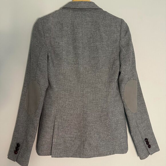 Banana Republic Wool Blend Elbow Patch Schoolboy Blazer Jacket - 2 Tall - Picture 7 of 9